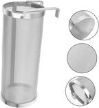 Stainless Steel Grain Brewing Filter Mesh Cylinder Portable Strainer for Homebrew Beer and Wine Brewing Brewing Tool for Filtration