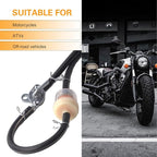 Car Fuel Filter Kit, 39.3" Hose and 3 Filter and Petcock Valve with Mounting Clamps, Plug and Play Fuel System Maintenance Set, Universal Modification for ATV Motorcycle Beach Bike (Black)