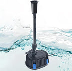 Pond Filter with Pump Fountain Kits, Submersible Pump Pond Fountain Koi Pond Filters for Outdoor Pond,3 Water Patterns Decoration Garden Pond Landscape,400GPH 110V Corded Electric