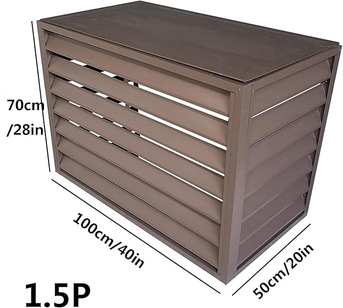 Multifunctional Aluminum Shutter Privacy Fence, Mini Split Cover for External Units, freestanding Enclosure to Cover Garbage Or Units, Noise Reduction, Suitable for Garden, Balcony, Outdoor ( Color :