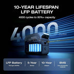 EF ECOFLOW DELTA 3 Portable Power Station, 1024Wh LiFePO4 Battery, Full Charge in 56 Min, 1800W AC/100W USB-C Output, Solar Generator(Solar Panel Optional) for Home Backup Power, Camping & RVs