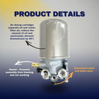 Torque R955079 Air Dryer with Coalescing Cartridge Compatible with Meritor Wabco System Saver Volvo 1200P SS1200P SS1200P Series (Replaces Meritor R955300, 955300, 955079, Haldex 955079CX) (TR955079)