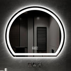 Bathroom Mirror with 3 Colour LED Lights, Lighted Bathroom Makeup Wall Mounted Mirror with Demister Pad, Touch Switch Mirror for Entryway, Bathroom, Vanity(19.6"/50cm)