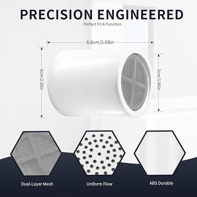 Replacement Filter Cartridge Compatible with Eskiin Shower Head - for Hard Water, Chlorine Removal (4 Packs)