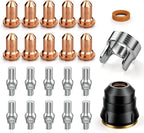 ARCCAPTAIN 23Pcs IPT60 Plasma Cutter Torch Consumables, .045" Plasma Cutter Accessories for ARCCAPTAIN CUT55 NON-HF, CUT55 MP and CUT60 Non-HF, Work with 50-60A Current
