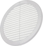 Vent Systems 8" Inch (Opening Dimensions) - Pack of 2 - White Soffit Vent Cover - Plastic Round Air Vent Grille - Built-in Mesh Screen - HVAC Register Louver for Bathroom, Home, Kitchen