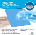 Dryer Filter Replacement - Compatible with Better Vent Indoor Dryer Vent Systems - Portable Indoor Dryer Filters - MERV 7 Double Filtration (24-Pack)