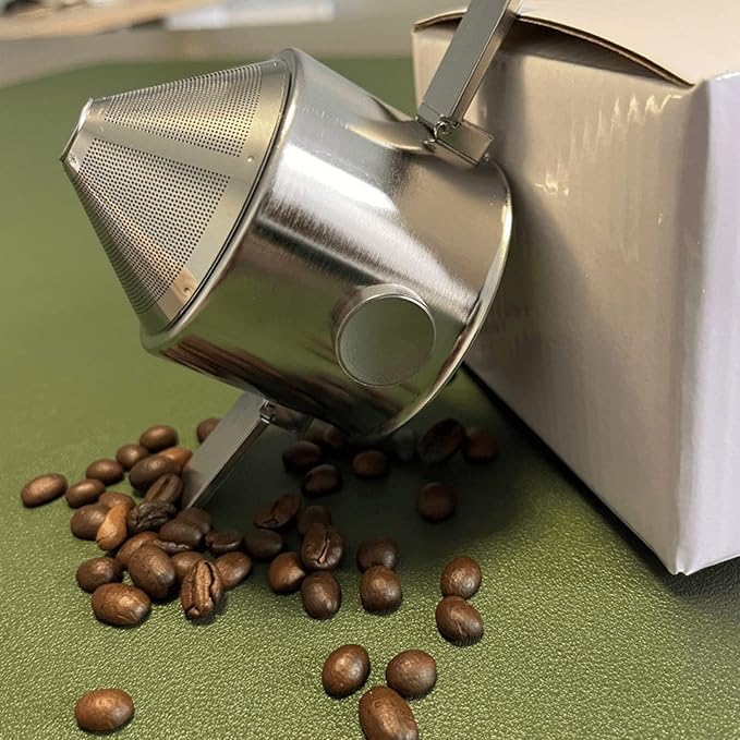 Portable Pour Over Coffee Maker Stainless Steel Reusable Coffee Filter Hand Brewed Dripper For Home Travel Office 304 Stainless Steel Material Lightweight Compact Design
