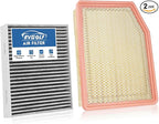 Engine+Cabin Air Filters Fit for 2019-2026 Silverado 1500＆Sierra 1500, 2021-2026 Tahoe＆Suburban＆Yukon, 2021-2026 Escalade Engine Air Filter Replacement Accessories CF11966 CA12405