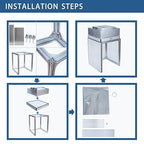 FAFAGLGL， FFU， HEPA H14-Filter Laminar Flow Hood(Includes Clean Bench Stand + HEPA Filter) ，Updated FanFilter Unit，100/ISO Class 5 ，for Clean roomsom/Laboratory/Mushroom Room, (22.6"x22.6"110V)