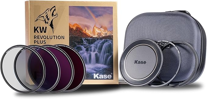 Kase 77mm KW Revolution Plus Master Kit, Includes CPL, ND8/64/1000, Inlaid Ring, Front Lens Cap, Filter Bag, 3D Tool, Suitable for Long-Exposure Landscape Video Shooting