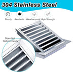 Square Stainless Steel Vent Grille with Removable Filter Mesh, Weatherproof Louver Air Return Vent Cover for Home/Shed/Garage/Roof(26x26in/66x66cm)