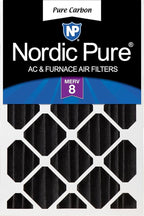 Nordic Pure 16x24x4 (Actual Size: 15 3/8 x 23 3/8 x 3 5/8) Pure Carbon Pleated Odor Reduction Merv 8 Furnace Filter 1 Pack