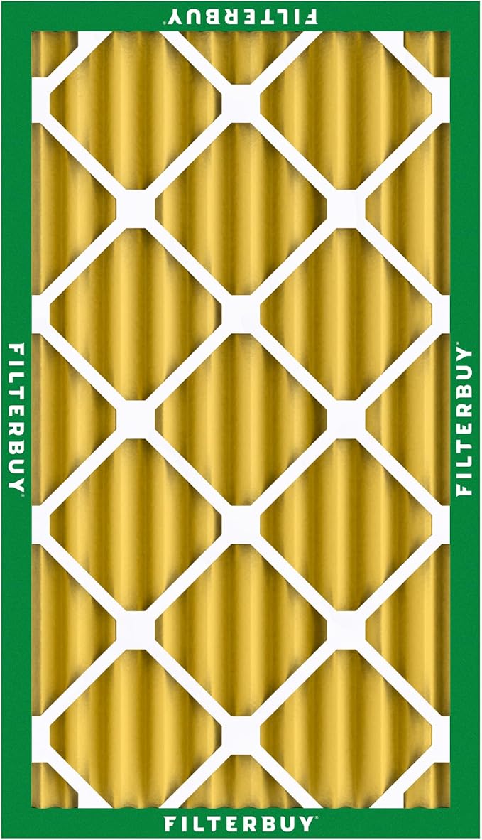 Filterbuy 14x25x4 Air Filter MERV 11 Superior Pet & Allergy Defense (5-Pack), Electrostatic Pleated HVAC AC Furnace Filters Replacement, Made in USA (Actual Size: 13.88 x 24.88 x 3.63)
