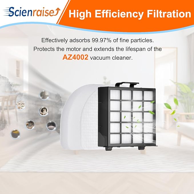 11 Pack AZ4002 Replacement filter for Shark Detect Pro Vacuum AZ4000 AZ4002 AZ4000C, 1 Roller Brush, 2 HEPA Filter, 4 Foam & Felt Filters, 4 Odor Neutralizer Cartridge
