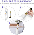 lifeegrn RV Water Filter with Hose Protector, Inline Water Filter, Reduces Bad Taste, Odors, Chlorine and Sediment in Drinking Water, White(2 Packs)