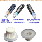 Hepa Filters Replacement compatible with UPFOX Car Vacuum Portable Cordless, Filters for LIPWUS Portable Mini Car Vacuum, 3pack Washable Filters Works on Absob AB-105 Handheld Vac.