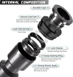 10 Pack Quick Connect 1/4" Drip Irrigation Shut Off Valve, Universal Drip Irrigation Tubing Coupling Valve, Leak Free Connector Locking Fitting for Sprinkler or Drip Irrigation System