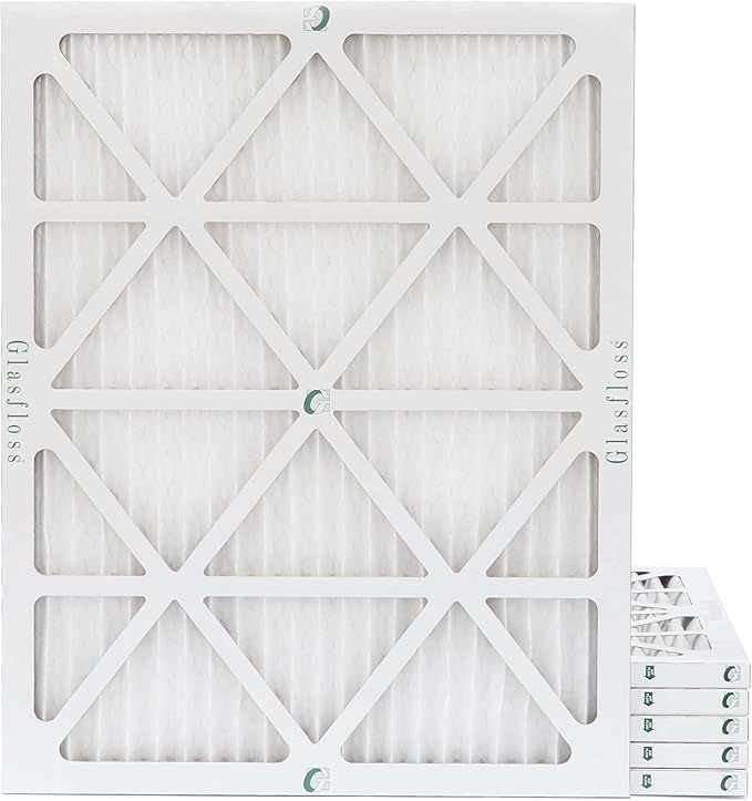 Glasfloss 16-3/8 x 21-1/2 x 1 MERV 10 Pleated Air Filters Box of 6. Replacement filters for Carrier, Payne, & Bryant.