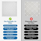 10x20x1 MERV 11 Air Filter, Quality AC/HVAC Furnace Filter，1 Reusable ABS Frame + 4 Pack Replaceable Filter Media，Breathe Fresher and Cost-effective