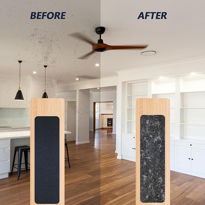 Ceiling Fan Filters for Blades, 15Pcs Activated Coconut Shell Carbon Ceiling Fan Air Purifier Pads, Easily Sticks Unscented Air Filters for Common Household Contaminants