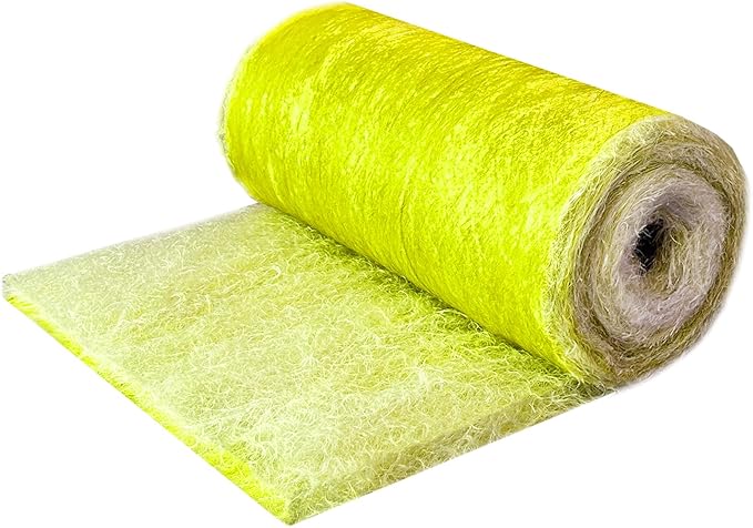 Fiberglass Paint Booth Filter Roll, for Spray Booth 22-Gram Yellow 200ft (25" x 200ft)