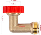 Lead-Free Brass 90 Degree Hose Saver,90°Hose Elbow Fitting Quick Swivel Connect Adapter,Thread Size 3/4" Connectors,Hose Protector with Water Filter（1 Pc）