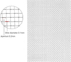 Stainless Steel Woven Wire Mesh 304 Stainless Steel Woven Wire, 80 Mesh Fly Mosquito Net, Fine Screen Mesh, Rodents Garden Insect Screen, for Vent, Filter, Window