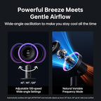 JISULIFE Table Purifier Fan, 3-in-1 Air Purifier Cool with 7-Color RGB Light, LED Display, 100-Speed, 10000mAh Battery, 120° Oscillating Desktop Fan for Office/Gaming Desk, Gifts for Men/Women