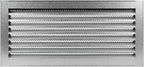 Repa Market 20" x 8" Inch (Inner Dimensions) Galvanized Steel Black Soffit Air Vent Cover - Louvered Square Gable Vent with Mesh Screen - Exhaust/Intake Ventilation Grill - Outdoor Metal Duct Grate