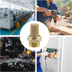 Wealrit 10 PCS Pneumatic Exhaust Mufflers, 1/4" Male Thread Hex Copper Air Muffler Silencer, 1.02" Length Industrial Muffler Filter Air Line Fitting for Compressed Air Systems, Valves, Cylinders