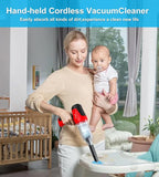 Car Vacuum Portable Cordless, 4 in 1 Mini Vacuum Cleaner Hight Power, 12000Pa Powerful Suction, Air Duster, Dual Filter,Adjustable Small Vaccum Portable Cordless for Car, Home, Pet, Office