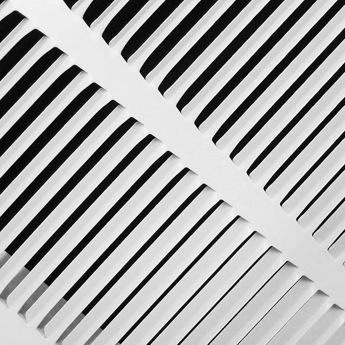 14" X 14" Steel Return Air Filter Grille for 1" Filter - Removable Face/Door - HVAC Duct Cover - Flat" Stamped Face - White [Outer Dimensions: 16.5 X 15.75]