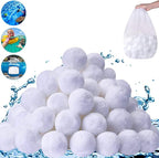 1.54 lbs Pool Filter Balls for Sand Filter, Eco-Friendly Reusable Pool Fiber Filter Balls Replace Pool Filter Sand, Pool Filter Media Balls for Swimming Pool (Equals 50 lbs Pool Filter Sand)