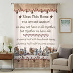 Farmhouse Sheer Curtains 63 Inch Length Country Star Barn Berry Brown Wood Plank Chiffon Curtain for Bedroom Living Room Light Filtering Rod Pocket Window Treatments Voile Curtains Drapes for Dining