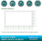 Ifenceview 6'x1' to 6'x100' Brown Shade Cloth Panels Fence Privacy Screen Fabric Mesh Net for Construction Site Yard Driveway Garden Railing Pool Balcony Canopy Awning 160 GSM (6' x 69')