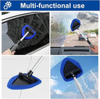 Compatible for Window Scraping Mist Eliminator Microfiber Car Cleaner Telescopic Windshield Cleaning Tools Auto Accessories(Gray)