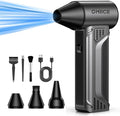 Compressed Air Duster 180000RPM, Electric Air Duster with 3 Gears Adjustable, Powerful Cordless Dust Cleaner with Rechargeable 10000mAh Battery for Keyboard/PC/Car/Outdoor/Air Bed with Brush