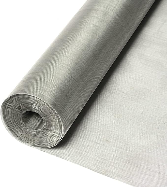 Stainless Steel Woven Wire Mesh 304 Stainless Steel Woven Wire, 80 Mesh Fly Mosquito Net, Fine Screen Mesh, Rodents Garden Insect Screen, for Vent, Filter, Window