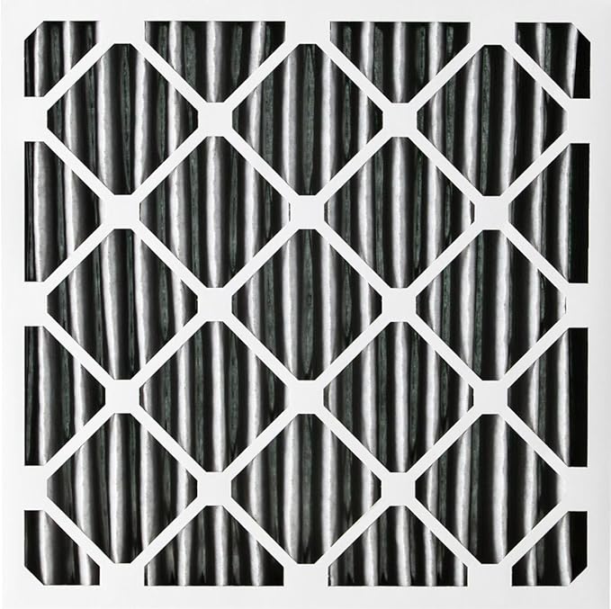Nordic Pure 25x25x1 (Actual Size: 24 1/2 x 24 1/2 x 3/4) Furnace Air Filters MERV 10 Pleated Plus Carbon 2 Pack