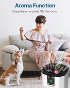 2 Pack Air Purifier for Home Bedroom, Cobectal Room Air Cleaner with H13 True HEPA 3-in-1 Filter, Aroma Function & Sleep Mode, Desktop Small Air Purifier for Office, Dorm, Hotel, RVs (White)