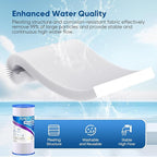 PUREPLUS 20 Micron 10" x 4.5" Whole House Pleated Sediment Filter for Well Water, Replacement Cartridge for GE FXHSC, Culligan R50-BBSA, Pentek R50-BB, DuPont WFHDC3001, W50PEHD, GXWH40L, 3Pack