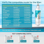 ICEPURE Alkaline ADQ36006101 Refrigerator Water Filter and Air Filter Replacement for LG LT700P, Kenmore Elite 46-9690, FML-3, ADQ36006102, RWF1052, CLCH106, RWF1200A, LFX28968ST, Enhances PH, 3Pack