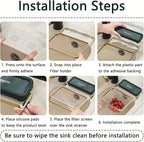 50Pcs Kitchen Residue Mesh Bag Sink Strainer Collapsible Food Catcher Square Bracket Corner Hanging Drain Basket Filter Screen Holder for Waste Green 1pcs