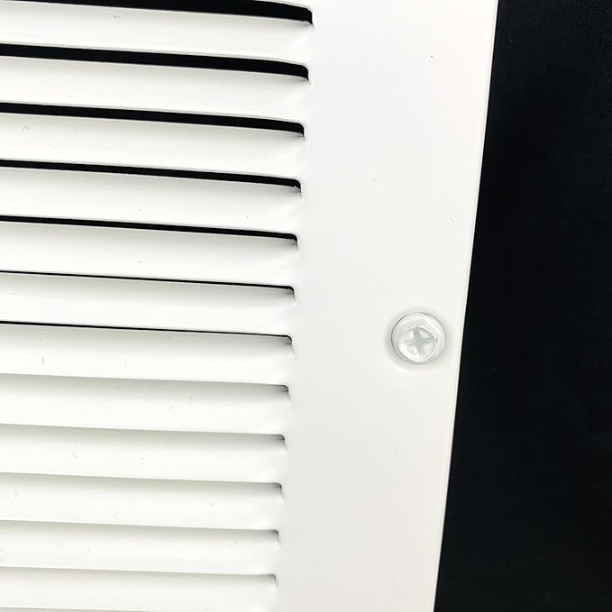 [2 Pack] Fits 24x6 Duct Opening | Steel Return Air Grille by Handua | Vent Cover Grill for Sidewall and Ceiling | White | HVAC Cold Air Intake Grille | Outer Dimensions: 25.75"W X 7.75"
