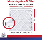 Filter King 17.5x22x1 Air Filter | 12-PACK | MERV 11 HVAC Pleated A/C Furnace Filters | MADE IN USA | Actual Size: 17.5 x 22 x .75"