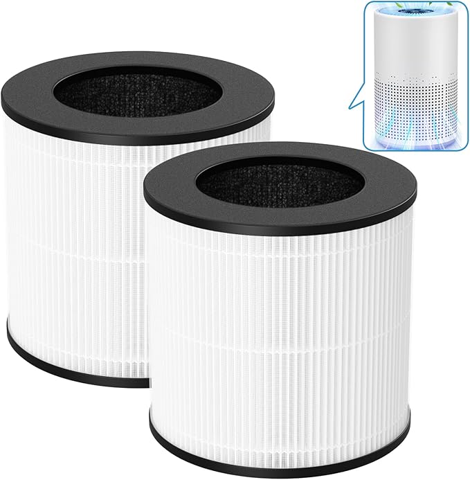 AP050 AP052 Replacement Filter, Compatible with Tailulu AP050,AP052 Air Purifier, HEPA Replacement Filter, 360° 3-Stage Filtration for Odor,Dust,Somke,Pollen, 2-Pack