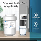 Lifefilter Replacement for MWF Refrigerator Water Filters, MWFP, HDX FMG-1, MWFA, GWF, GSE25GSHECSS, WFC1201, RWF1060, 197D6321P006, 9991, PC75009, 2 Pack