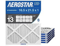 Aerostar 16.5x21.5x1 MERV 13 - 6 Count - Pleated HVAC, Furnace & Air Conditioner Filters - Removes Bacteria, Dust, Germs, Lint, Mold, Pet Dander, Allergy-Causing Pollen, Smog, Smoke & Viruses
