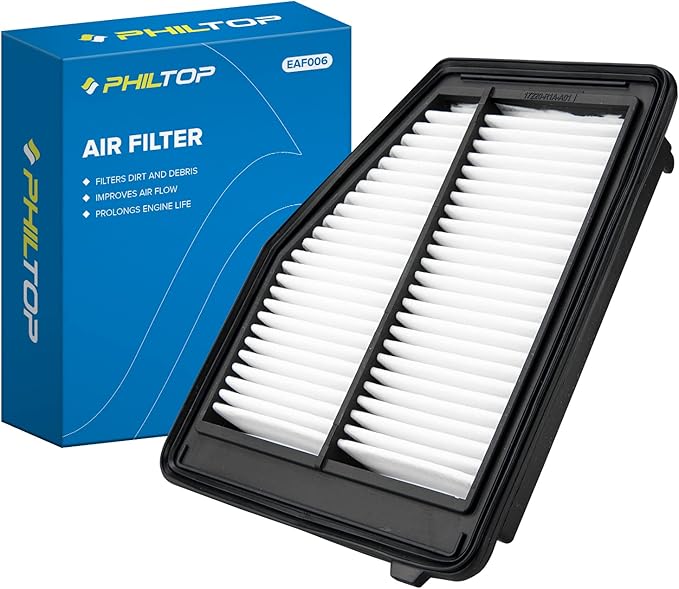 PHILTOP Engine Air Filter CA11113 Replacement for ILX 2013 2014 2015 2.0L, Civic 2012 2013 2014 2015 1.8L, Rigid Panel